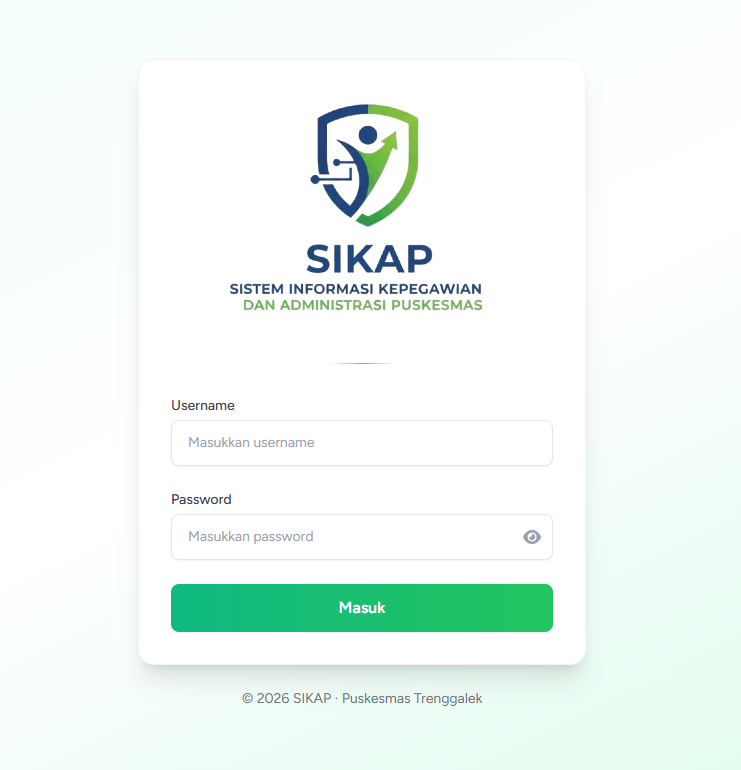 Tampilan Login SIKAP